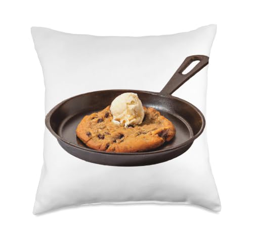 Skillet Chocolate Chip Cookie Throw Pillow