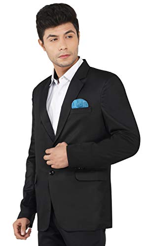 Image of TAHVO Men's Blazer Slim Fit Single Breasted Black Solid Formal Blazer for Men & Boys