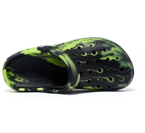 Image of Kids Boys&Girls Black Camouflage Clogs Children's Beach Shoes Classic Marbled Tie Dye Clog Little Kid