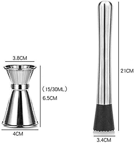 Set de Coctelera 12 Piezas Bartender Profesional Acero Inoxidable miniatura 3