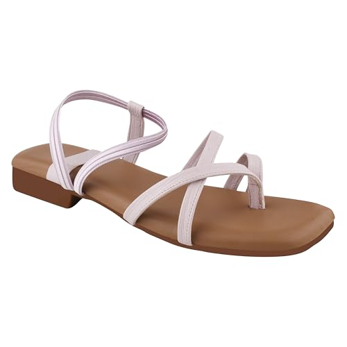 Image of SilverArrow womens Breeza Flat Sandal, Fashion Sandals with Strap, Suitable for Fusion Outfit