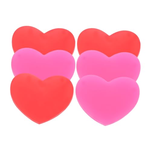 BESPORTBLE 6 Pcs Tennis Racket Dampers Heart Red Tennis Dampener Racket Dampener Tennis Racket Absorber Tennis Damper Dampeners Tennis Racquet Absorbers Vibration