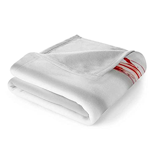 Couverture microfibre sang rouge pour soirées cinéma et frissons