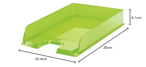 Esselte Europost Briefkorb, Transparent, 10 Stück, grün transparent, 623597