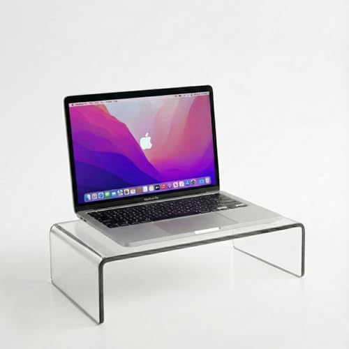 Soporte Acrílico Elevador para Monitor o Laptop Base transparente...