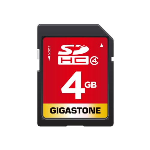 Gigastone - Tarjeta de Memoria SDHC de 4 GB, de Alta Velocidad, Compatible con Fotos, vídeos, música, Archivos de Voz, videocámara, PC, Clase 4, con 1 Mini Estuche