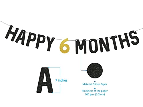 Image of SVM CRAFT Six Months Birthday Banner - Happy Half Birthday Decoration