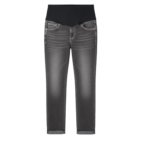 Pantalon de maternité haute extensible en maille souple premium pour silhouette de grossesse