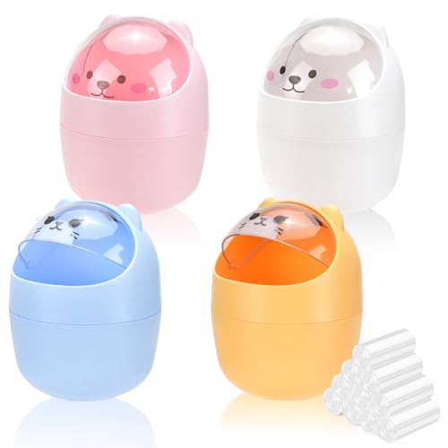 Set de 4 canecas pequeñas de escritorio con tapa