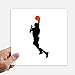 DIYthinker Plaza de Deportes de la clavada del Jugador de básquet Pegatinas Pared de 20 cm Maleta portátil Motobike Decal 4 Piezas 20cm x 20cm