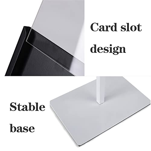360 Swivel Floor Sign Stand Heavy Duty Steel Base Ajustable Altura Soporte de cartel portátil para ferias comerciales Oficina al por menor Uso interior al aire libre Marco a presión seguro Estabilidad