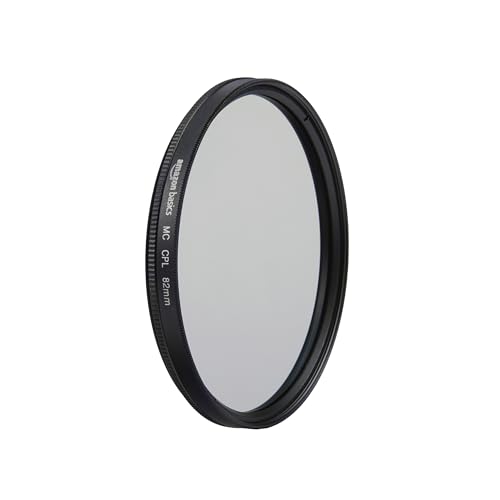 Image of Amazon Basics Circular Polarizer Camera Lens Filter, 82mm, Multi-Layer Coatings, 360 Rotatable Frame, Reduces Glare and Reflection