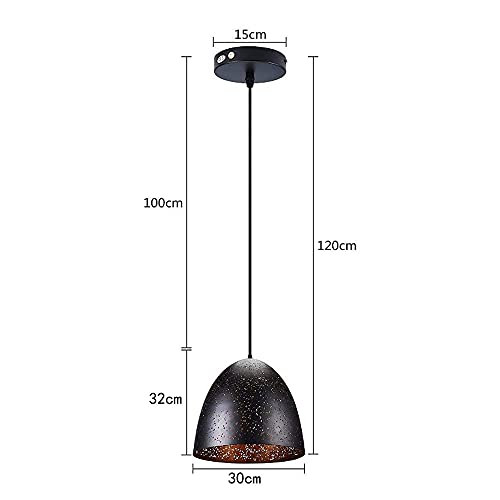 Iluminación interior E27 estilo retro americano con lámparas colgantes caladas 8