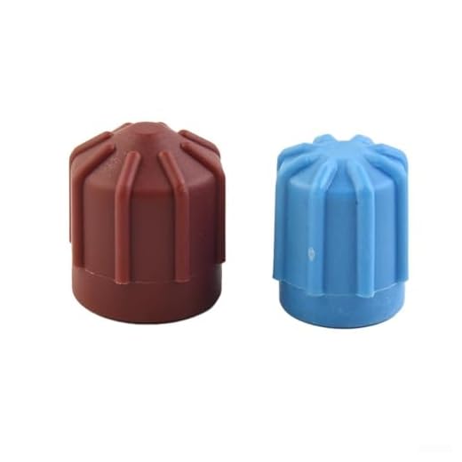 Juego de tapas de válvula de aire acondicionado para automóvil, lado alto y bajo, R134a, cubierta de protección contra el polvo, ajuste de plástico, tapa de puerto de servicio, componentes del sistema