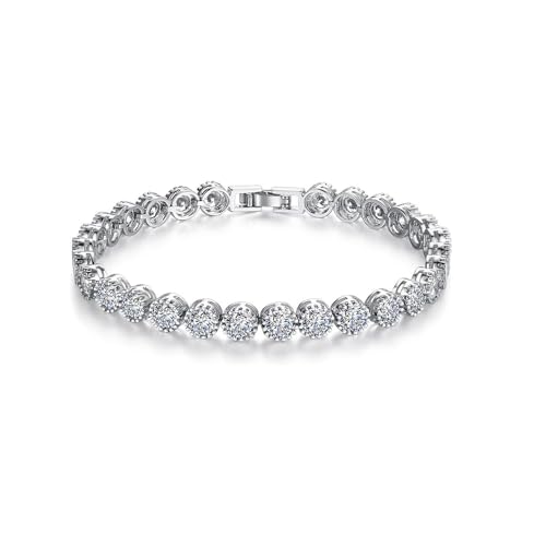 14K Gold 6MM Moissanite Bracelet Design, Round Brilliant Cut Diamond Sophistication, Best for Weddings, Special Celebrations, Women's Gift