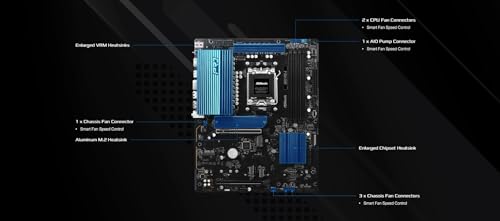 Image of ASRock B850 Pro-A AMD AM5 ATX Motherboard, Supports AMD Ryzen 9000 /8000 /7000 Series Processors, DDR5 8000+ (OC), PCIe 5.0, 2.5G LAN, BIOS Flashback, 14+2+1 Power Phase