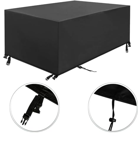 Guying Art Housses de Meubles de Jardin,160x75x65cm Imperméable Anti-UV 600D Oxford Tous Les Temps pour Ensembles de Table et de Canapé avec Corde et Boucle...