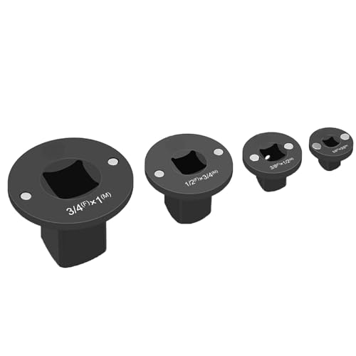 Jeffergarden 4PCS Low Profile Impoell Impact Socket Adapter Set Einsatzantriebsantrieb Reduzieren Edelstahl 1/2to3/8 3/4 Bis 1/2 Schlagadapter usw
