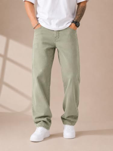 Image of Men's Comfortable Casual Denim Jeans || Straight Fit (Jean) for Men || Regular Fit Mid Rise Flat Front Full Length Jeans for Men| Modern & Fashionable for Casualwear