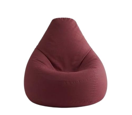 Image of 7 India Leatherette Bean Bag Without Beans| Comfortable Sofa Chair for Living Room, Bedroom & Office | Durable Double Stitch Bean Bag Seat (Maroon, XXL)