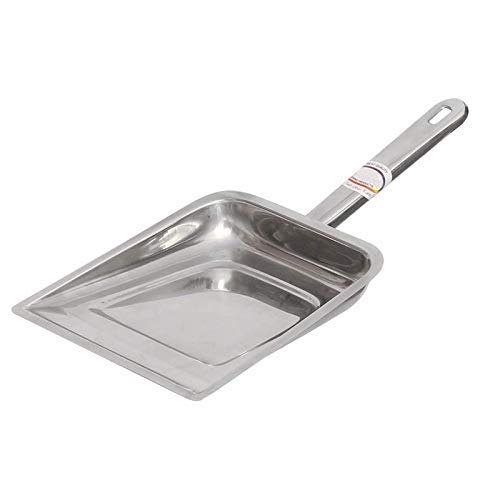 SAMEER SALES Stainless Unbrekable Dustpan | Dust Collector Pan for Home and Kitchen (Pack of 2, Steel Dustpan!)