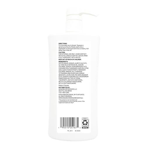 Image of Amazon Essentials Total Moisturizing Body Wash 33.8 fl oz (Pack of 2)