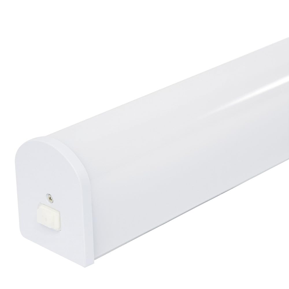 Gefom REGLETTE ETANCHE IP44 LED INTEGREE 60 CM, CORPS ALUMINIUM, FINITION PC, AVEC INTER, 10W, 950 LUMENS,
