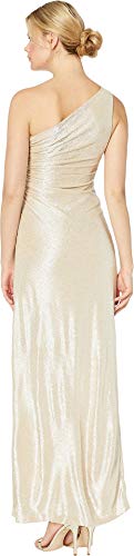 Image of Calvin Klein Women's One Shoulder Ruched Gown