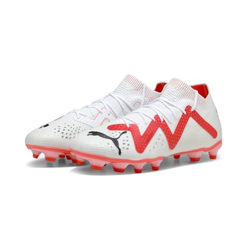 PUMA Herren Future Pro Fg/Ag Fussballschuh, White Black fire Orchid, 46 EU