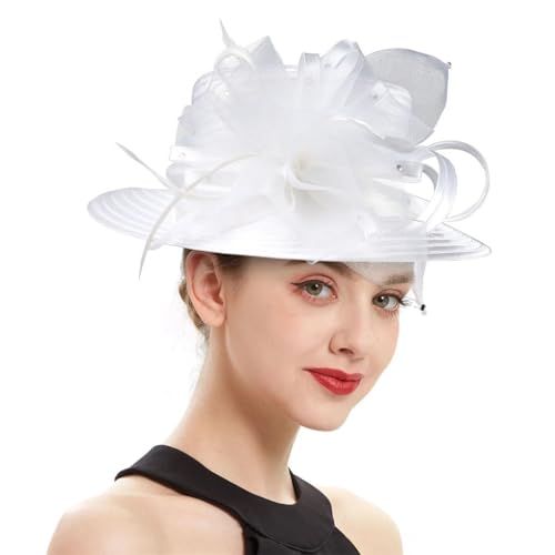 Chapeau d'église en satin LYGBAOFUL idéal pour un mariage élégant