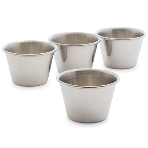 Sur La Table Stainless Steel Sauce Cups, Set of 4, Silver