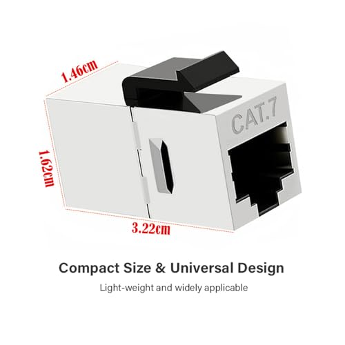 Adaptador Keystone RJ45 Hembra a Hembra CAT7 miniatura 4