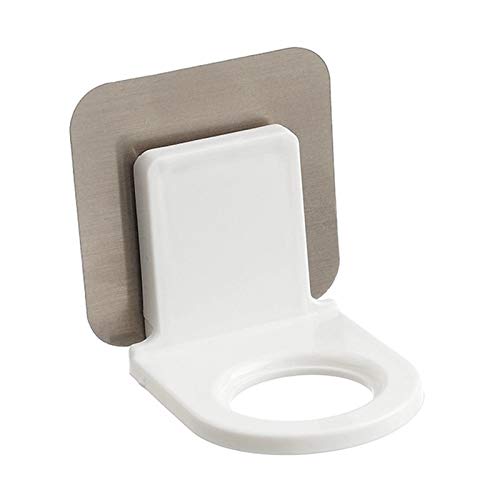 Orange Paper Magic Sticker Sanitizer Bottle Holder Wall Mounted Shampoo Handwash Dispenser Stand Self Adhesive (Set of 2 Hook, Bottle Not Included)