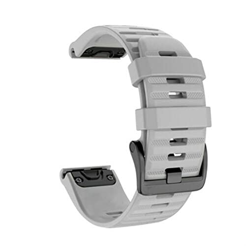 Bracelet silicone 26mm de remplacement gris pour montre Garmin Fenix 3HR