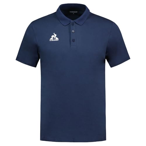 Polo Le Coq Sportif Présentation SS N°1 pour homme en coton bleu