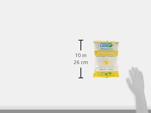 Image of NATURELAND ORGANICS Natureland Organic Barley Flour /Jau Flour 500 Gm - Healthy Organic Flour (Pack of 2)