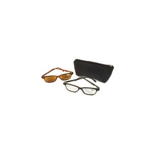 Buxton Reading and Sunglasses Set with Buxton Leather Case- 2.0 x