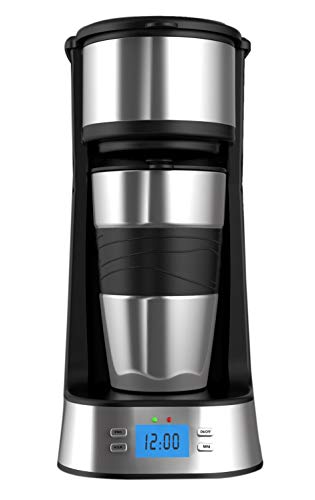 PowerDoF Kaffeemaschine 1 Tassen, Webat Kaffeemaschine 1 Tassen Programmierbare Edelstahl mit Timer für Reisen 420ML… – Bild 4