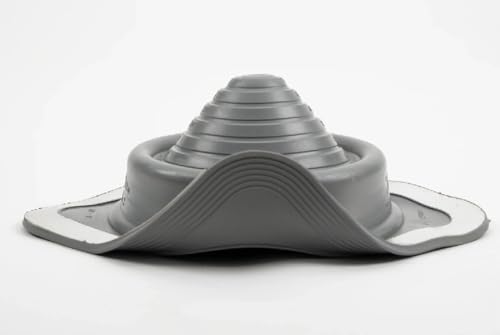 Grey Roof Flashing 03G for Flue Pipes, high Temperature (up to 200 degC) 5mm - 127mm (5")... 221 x 221mm Base Size