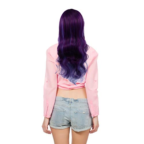 PIXNOR Longo Cacheado GÃ³tico Lolita Harajuku Anime Cosplay Traje de Natal Peruca Multicolor Cabelo