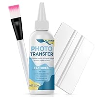 Allony Foto Transfer Potch, Transparentes Photo Transfer Medium, zum übertragen von Ausdrucken, Zeitungsausschnitten und Auf Verschiedene Untergründe, 200ml