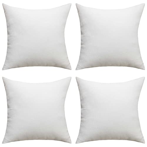 Home Brilliant White Outdoor Cushion Cover 45 x 45 for Scatter Cushions Linen Decoration Throw Pillow Cover 18x18 Waterproof Cushions