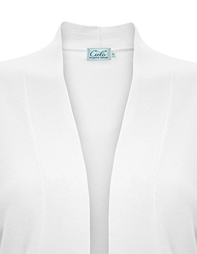 Women's Knit Cropped Sweater Bolero Cardigan Three Quarter Sleeve2