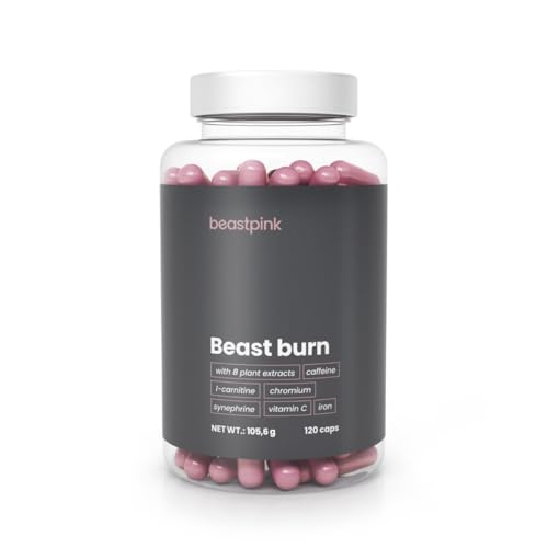 BeastPink Fatburner für Frauen mit Vitaminen & Koffein - Umfassende Ergänzung Zur Gewichtsabnahme, mit Synephrin, Grüntee-Extrakt & L-Carnitin, unterstützt Fett- & Kohlenhydratstoffwechsel, 120 Kaps