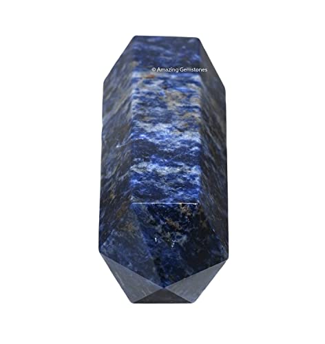 Image of Amazing Gemstone Large Sodalite Crystal Towers ~ Natural Healing Crystal Point Obelisk for Reiki Healing and Crystal Grid (5.5 to 6 INCH)