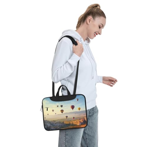 Sac pour ordinateur portable imprimé montgolfières avec doublure antichoc - 3