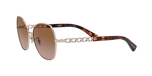 Coach HC7112 Sunglasses, Rose Gold/Brown Rose Gradient, 56 mm3
