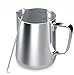 Bricco da Latte Professionale Lattiera per Cappuccino con Latte Art Penna Caffè, 350ml Piccolo Lattiera Ottima per Cappuccino, Caffellatte e Latte Macchiato