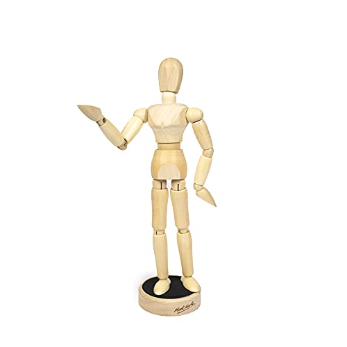 MONT MARTE Mannequin – 20cm, made of Wood – Male drawing Mannequin – Magnetic Drawing Model for Artists