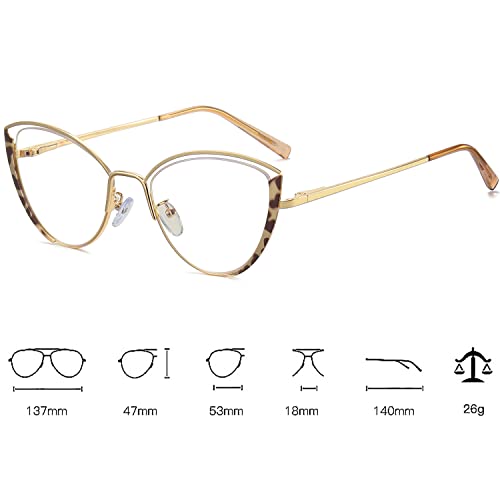 Image of MORESHINE Fashion Cat Eye Blue Light Blocking Glasses for Women, Glasses for Reading /Computer /TV /Phones Eye Strain